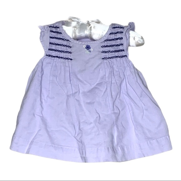 Baby girl Janie and Jack lavender dress sz 6-12 mo